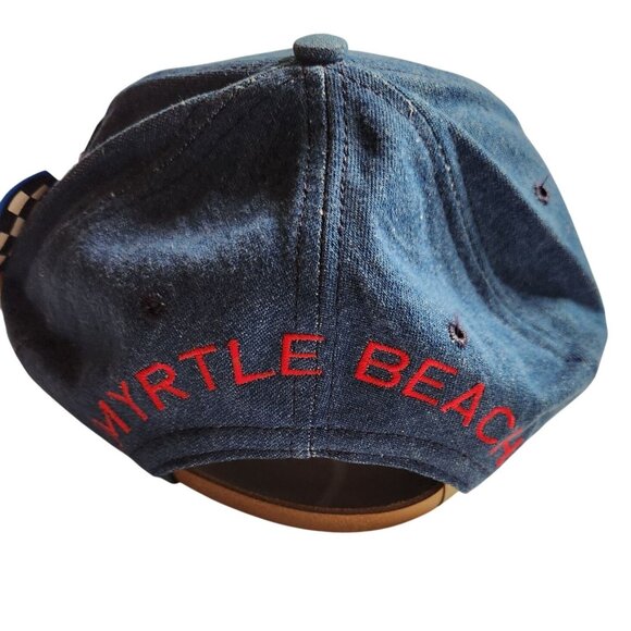 NASCAR Hat Cafe Myrtle Beach Denim Suede Cap Made in USA Racewear nwt - Picture 4 of 7